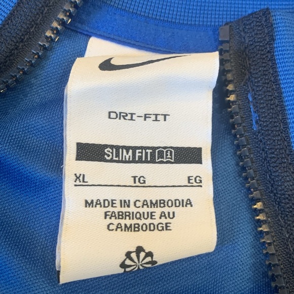 Nike Dri-Fit Slim Fit Blue Full Zip Athletic Soccer Track Jacket Women’s Size XL - Picture 7 of 7